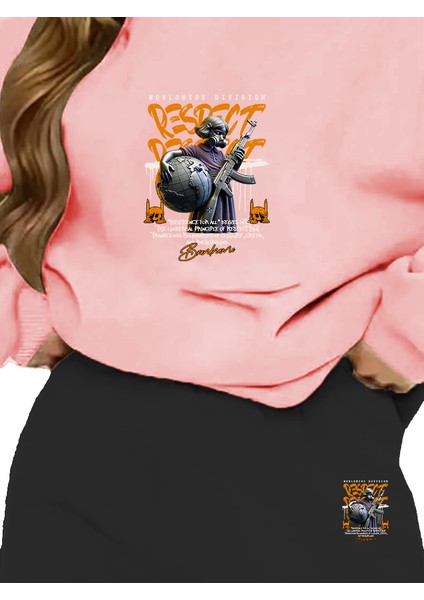 Eşofman Takımı Oversize Retrodeltarally Baskılı Eşofman Takımı,sevgili,çift Kombini Lacivert