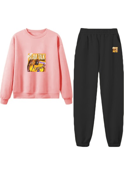 Eşofman Takımı Oversize Sleepmodebear Baskılı Eşofman Takımı,sevgili,çift Kombini Pembe fiyatları