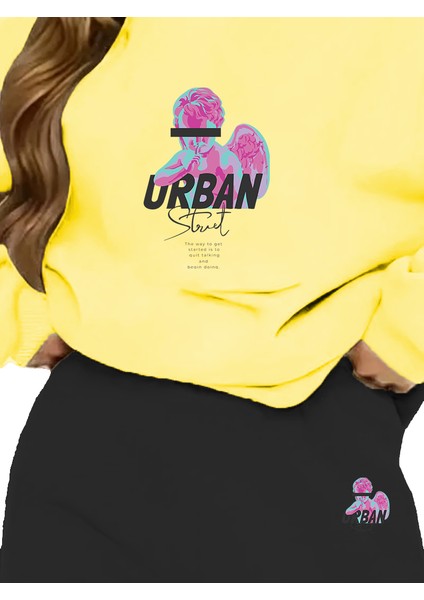 Eşofman Takımı Oversize Usa Baskılı Eşofman Takımı,sevgili,çift Kombini Pembe fırsatları