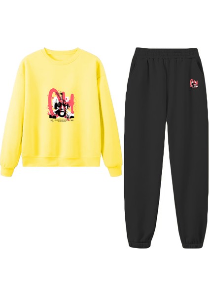 Eşofman Takımı Oversize Onlygod Baskılı Eşofman Takımı,sevgili,çift Kombini Pembe