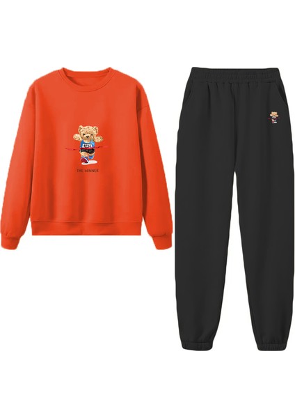 Eşofman Takımı Thunderbolt Baskılı Büyük Beden Alt Üst Takım fırsatları