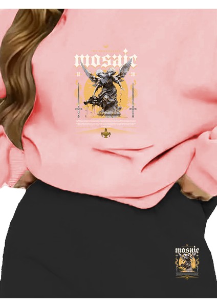 Eşofman Takımı Oversize Therules Baskılı Eşofman Takımı,sevgili,çift Kombini Pembe fırsatları