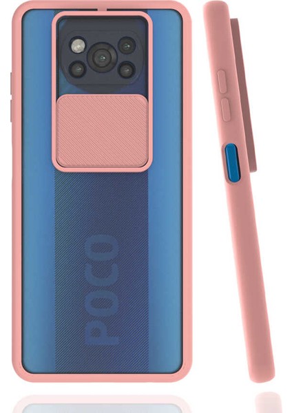 Xiaomi Poco X3 Kılıf Lensi Kapak - Pembe Açık