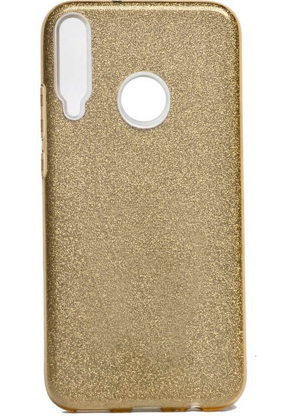 Huawei P40 Lite E Kılıf Shining Silikon - Gold