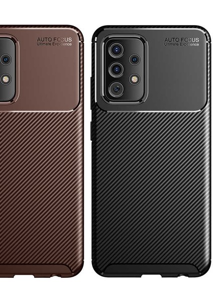 ZORE Galaxy A52 Kılıf Zore Negro Silikon Kapak-Kahverengi