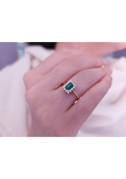 ve Oktagon Kesim Zümrüt Taşlı Anturaj Yüzük 0401R0080 indirimleri