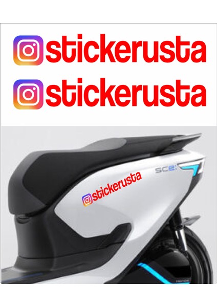 Instagram Kişiye Özel Sosyal Medya Instagram Araba Oto Motosiklet Sticker 00926