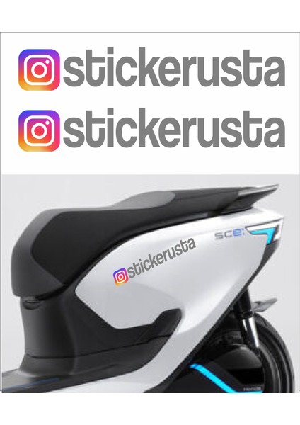 Instagram Kişiye Özel Sosyal Medya Instagram Araba Oto Motosiklet Sticker 00926