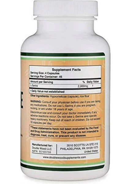 L-Serine 2000MG 180 Capsul 3539 fiyatları