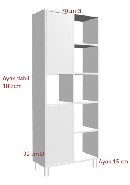 Lavoro 2 %100 Mdf ,kitaplık ,çalışma Odası, Çok Amaçlı Dolap,çocuk Odası,genç Odası fırsatları