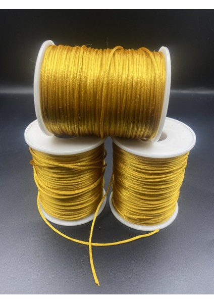 10 Metre Floş Ip, Gold / Altınsarısı Floş Ip,1mm Floş Ip / Sıçan Kuyruğu Takı Bileklik Ipi fiyatları