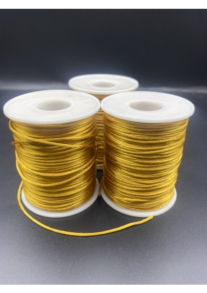 10 Metre Floş Ip, Gold / Altınsarısı Floş Ip,1mm Floş Ip / Sıçan Kuyruğu Takı Bileklik Ipi modelleri