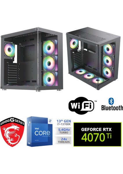 12GB Rtx 4070Tİ – Gaming Pc Ddr5 – Intel Core I7 Kf Serisi – 32GB Ddr5 6000 Mhz Ram  - 1tb M.2 SSD – Sıvı Sogutmalı – Windows 11 Pro