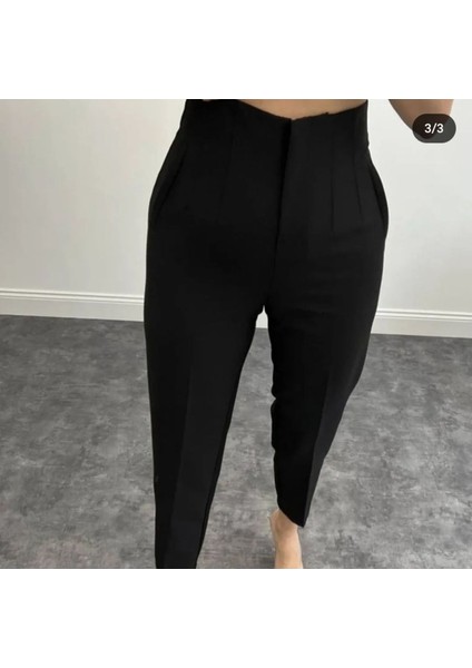 Siyah Kumaş Pantalon