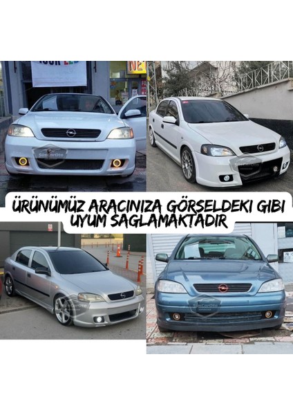 Opel Astra G 1998-2004 Uyumlu Üniversal Mercekli Angel Sis Farı Metal Su Geçirmez 76 mm Beyaz Halkalı Gündüz Farı Angel Eyes 2 Adet modelleri
