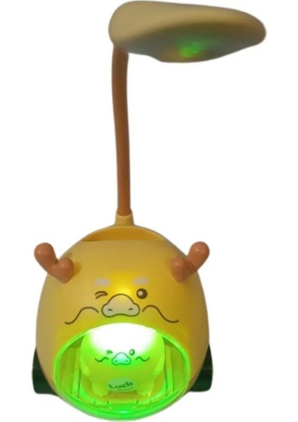 Çocuk Odası Sevimli Karikatür Kalem Tutucu ve Çalışma Masa Lambası - Çok Fonksiyonlu Tekerlekli 2 Kademeli Işık fiyatları