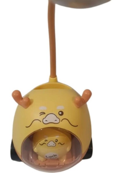 Çocuk Odası Sevimli Karikatür Kalem Tutucu ve Çalışma Masa Lambası - Çok Fonksiyonlu Tekerlekli 2 Kademeli Işık modelleri