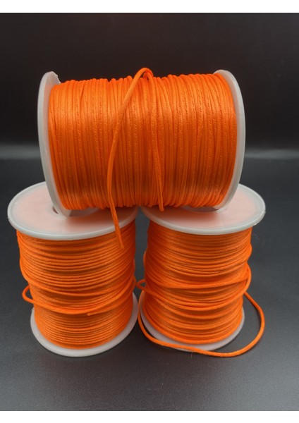 10 Metre Floş Ip,turuncu Renk Floş Ip, 1mm Floş Ip / Sıçan Kuyruğu Takı Bileklik Ipi modelleri