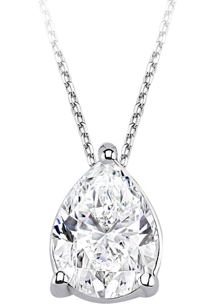 Beyaz Topaz Taşlı Gemma Kolye 0423P0059