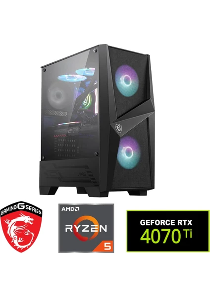 12GB Rtx 4070Tİ – Gaming Pc Ddr5 – Ryzen 5 7600X – 32GB Ddr5 6000 Mhz Ram  - 1tb M.2 SSD – Sıvı Sogutmalı – Windows 11 Pro