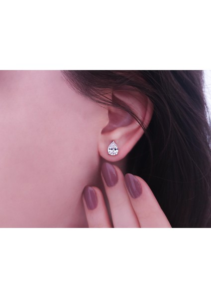 Beyaz Topaz Taşlı Gemma Küpe 0423E0066 fiyatları