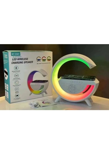 BT-2301 15W Wireless Kablosuz Şarj Destekli Radyolu Bluetooth Hoparlör