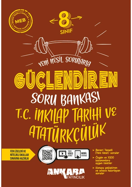 Ankara Yayıncılık 8. Sınıf Inkılap Tarihi ve Atatürkçülük Güçlendiren Soru Bankası 2024-2025 Güncel Baskı