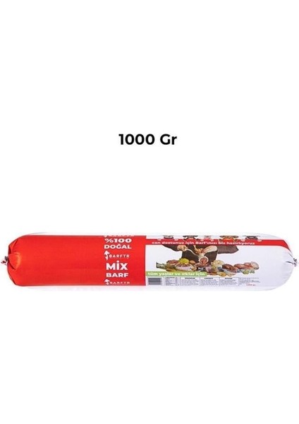 Mix Barf 20 kg 1000 gr Salam Paket Tekli Ambalajlarda Köpek Maması