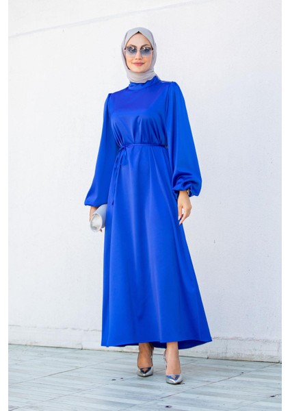 Jeny Saten Balon Kol Detaylı Abiye-Sax fırsatları