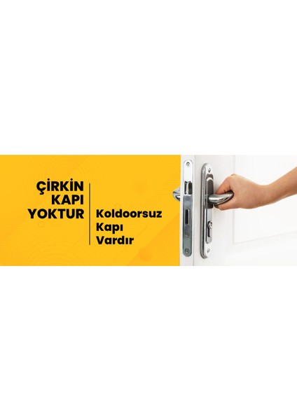 Crowni Siyah Gold Kare Rozetli Yale Çelik Kapı Kolu Sol Basar Tek Taraf modelleri