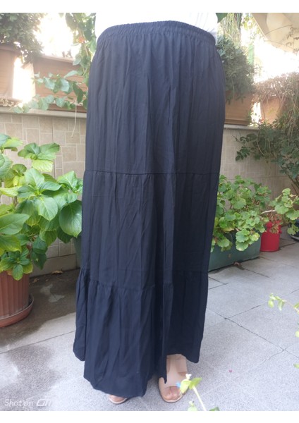 Bohem, Etnik Baskılı Uzun Etek, Tatil Plaj Elbisesi ,beli Lastikli, 3 Kat Fırfırlı Mevlana Viskon
