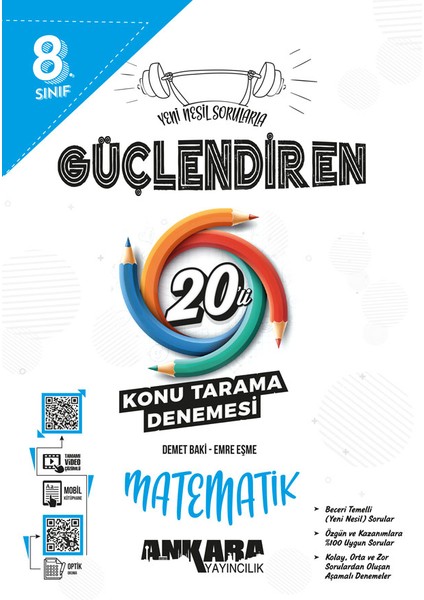 8.⁠ ⁠sınıf Güçlendiren Matematik 20'li Konu Tarama Denemesi 2024-2025 Güncel Baskı