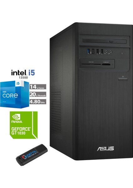 Expertcenter Intel I5 13500 32GB 1tb SSD 4GB/GT1030 WINDOWS11HOME Masaüstü Blgisayar B1S500TE-5135000020W33+ZETTAUSBBELLEK