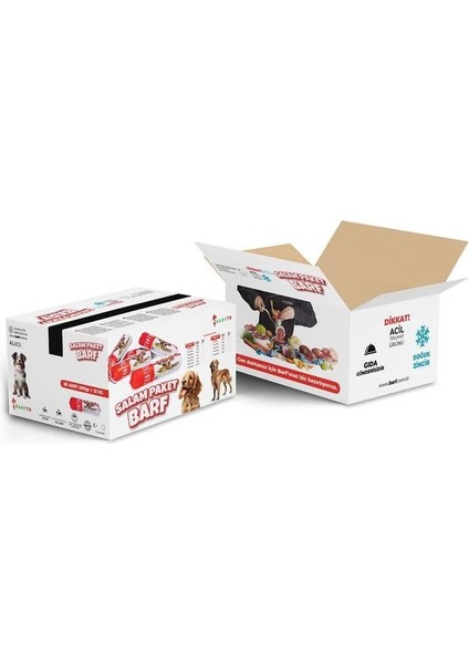 Mix Barf 13 kg 500 gr Salam Paket Tekli Ambalajlarda Köpek Maması