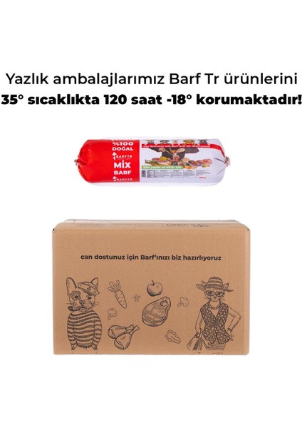 Mix Barf 13 kg 500 gr Salam Paket Tekli Ambalajlarda Köpek Maması