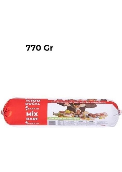 Mix Barf 20 kg 770 gr Salam Paket Tekli Ambalajlarda Köpek Maması