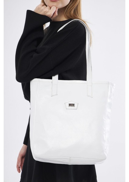 DKB179 Hakiki Deri Beyaz Kadın El ve Omuz Çantası fiyatları