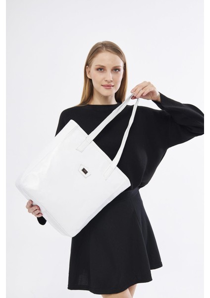 DKB179 Hakiki Deri Beyaz Kadın El ve Omuz Çantası indirimleri