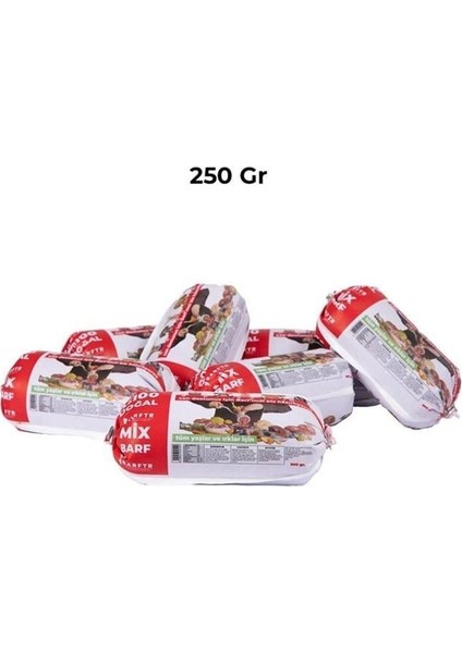 Mix Barf 6 kg 250 gr Salam Paket Tekli Ambalajlarda Köpek Maması