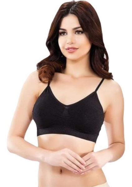 3015 Kadın Ip Askılı Büstiyer Siyah