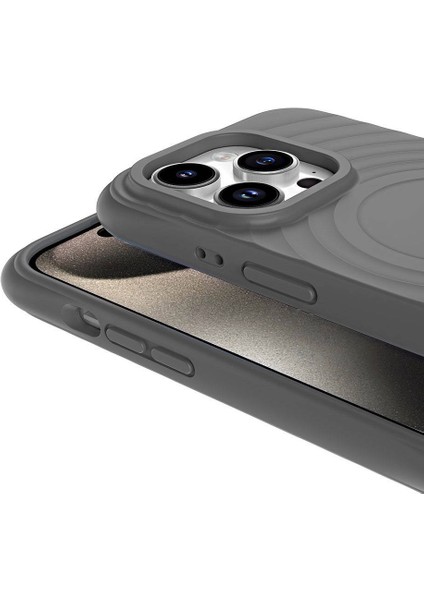 Apple iPhone 15 Pro Magsafe Şarj Özellikli Airbagli Mat Görünümlü Hepi Kılıf