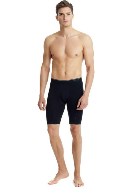 Tender Cotton Büyük Beden Uzun Paça Siyah Boxer C0T3N2O9 modelleri