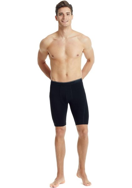 Tender Cotton Büyük Beden Uzun Paça Siyah Boxer C0T3N2O9 fırsatları