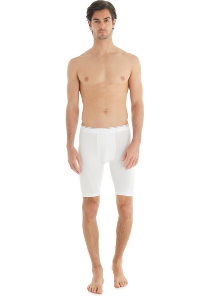 Tender Cotton Büyük Beden Uzun Paça Beyaz Boxer C0T3N2O9