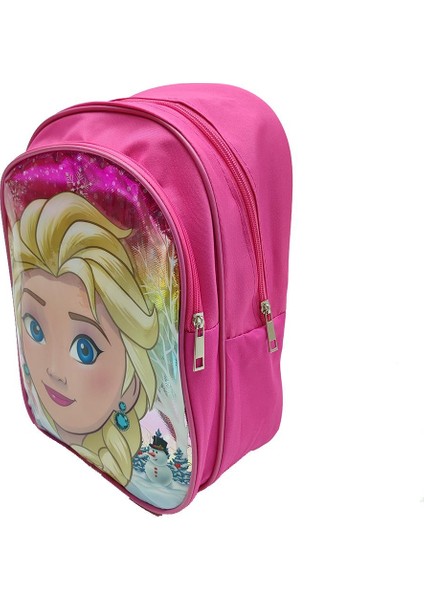 Frozen Temalı Parlak Kapaklı Anaokulu Sırt Çantası