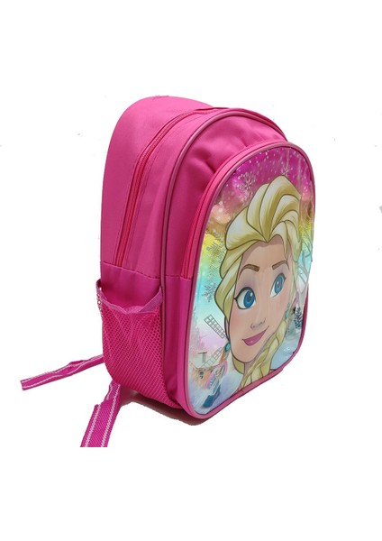 Frozen Temalı Parlak Kapaklı Anaokulu Sırt Çantası