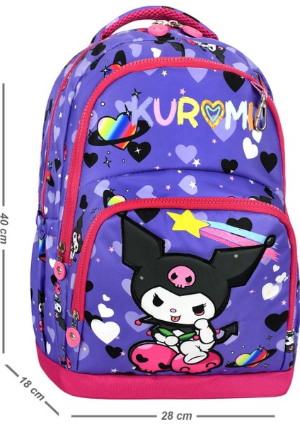 Kuromi Kız Çocuk Ilkokul Çantası Seti (Çanta Termal Beslenme Çantası Kalemlik) fiyatları
