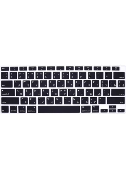 Rusça Klavye Koruyucu Macbook Air M1 13 Inç 2020 (Touchıd'li Air) A2337 A2179 Us Enter ile Uyumlu