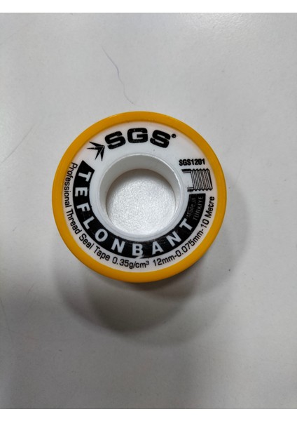 Teflon Bant 10 mt 12MM x 10 Adet