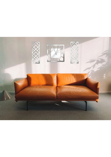 Büyük Dekoratif Gümüş Aynalı Pleksi Duvar Dekorasyonu Saat Lazer Kesim fiyatları